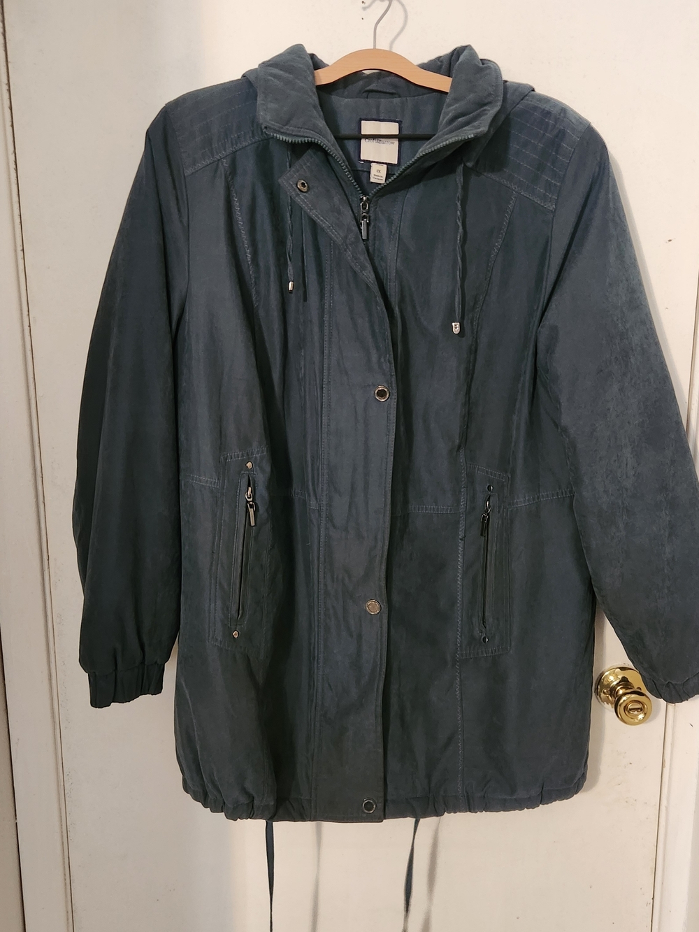 Croft & Barrow Teal Faux Suede Utility Jacket 1X